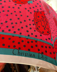 1980s CHRISTIAN DIOR roses umbrella