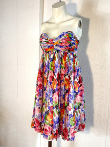Vintage Y2K Silk Betsey Johnson Babydoll Dress. Size 2