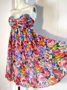 Vintage Y2K Silk Betsey Johnson Babydoll Dress. Size 2