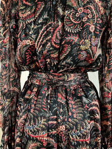 Vintage 1980s Serge et Real Silk Dress.Size 4-8
