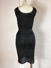 Load image into Gallery viewer, Vintage 1960s Hand Crochetted Raffia Ribbon Wiggle Dress. S