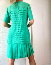 Load image into Gallery viewer, Vintage 1980s Louis Feraud Pleated Chiffon Dress. fits 6-10