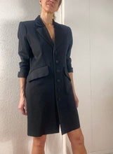 Load image into Gallery viewer, 1980s YVES SAINT LAURENT Wool Tuxedo Dress.M/L