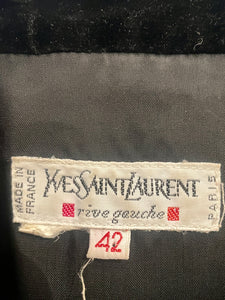 1980s YVES SAINT LAURENT Wool Tuxedo Dress.M/L
