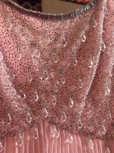 Load image into Gallery viewer, Vintage 1960s Beaded Pink Pleated Maxi Gown.S