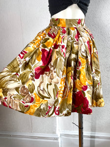 Vintage 1980s CELINE Full Cotton/Rayon Box Pleat Skirt. S/M