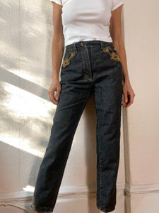 Vintage Escada Adorned Jeans. S/M