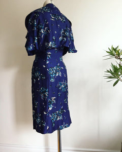 1950's Hardy Amies Silk Wiggle Dress Set
