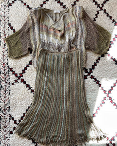 Amazing Vintage 1970's Albanese Roma Knit Skirt Set. M/L