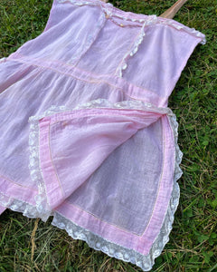 Vintage Antique 1920's  Pink Cotton Step in. XS