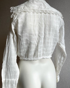 Vintage 1910's Edwardian Cotton/Linen Blouse. S