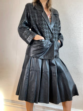 Load image into Gallery viewer, Vintage 1980&#39;s Soft Leather Skirt and Jacket Set. M