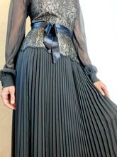 Load image into Gallery viewer, Vintage 1970&#39;s Nina Ricci Silk and Lace pleated gown. S/M