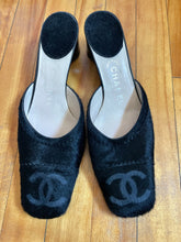 Load image into Gallery viewer, Vintage Y2K Chanel Calf Skin Wedge Mules. Size 10