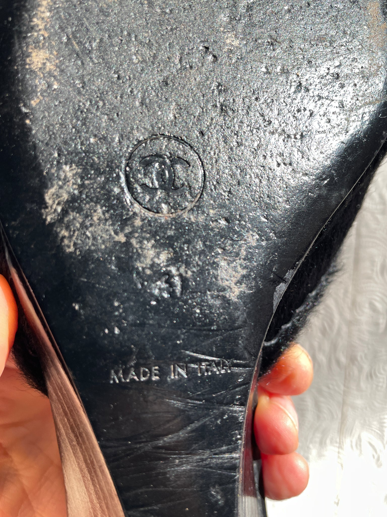 Vintage Y2K Chanel Calf Skin Wedge Mules. Size 10 – Rudston-Brown